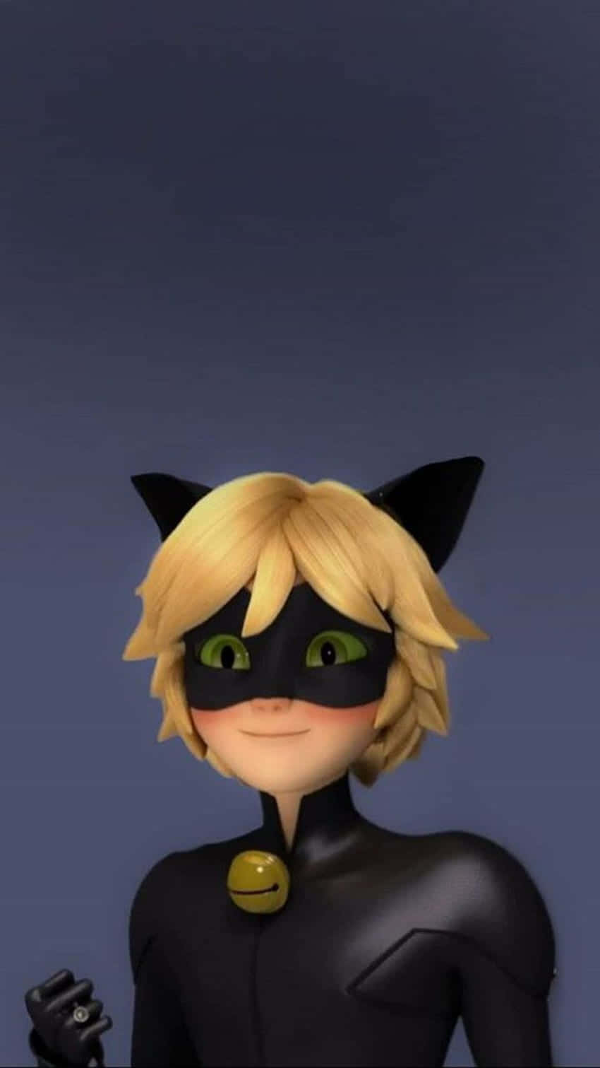 Enthusiastic Cute Cat Noir Smile Wallpaper