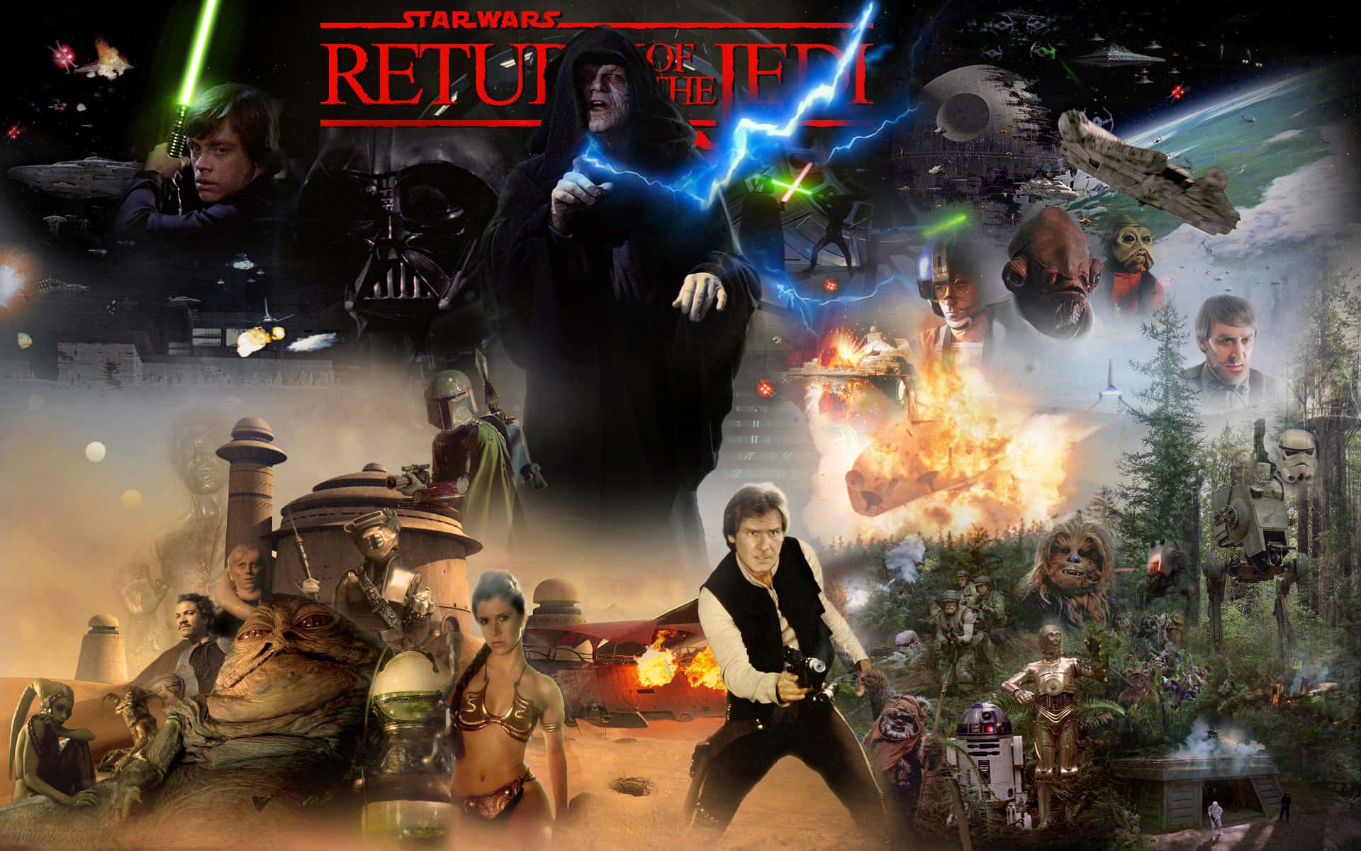 Epic Battle At Endor - Return Of The Jedi Wallpaper