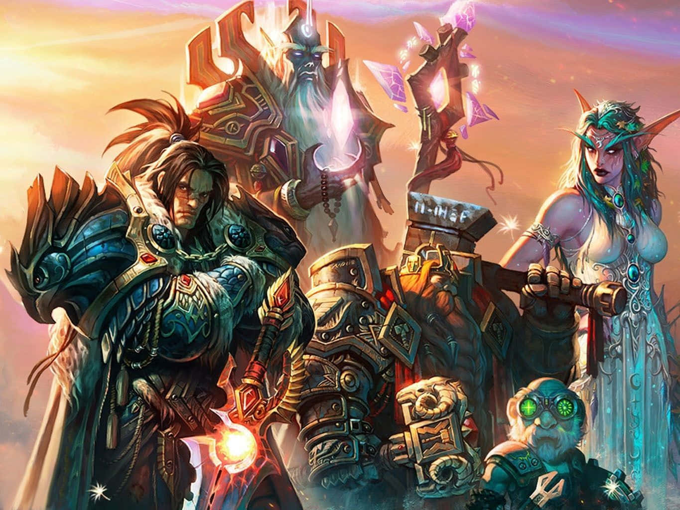 Epic Battle Between World Of Warcraft Races Wallpaper