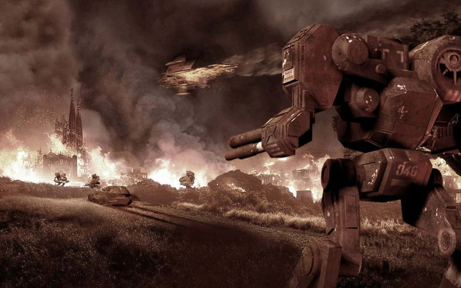 Epic Battle Of Battletech Mechs Wallpaper