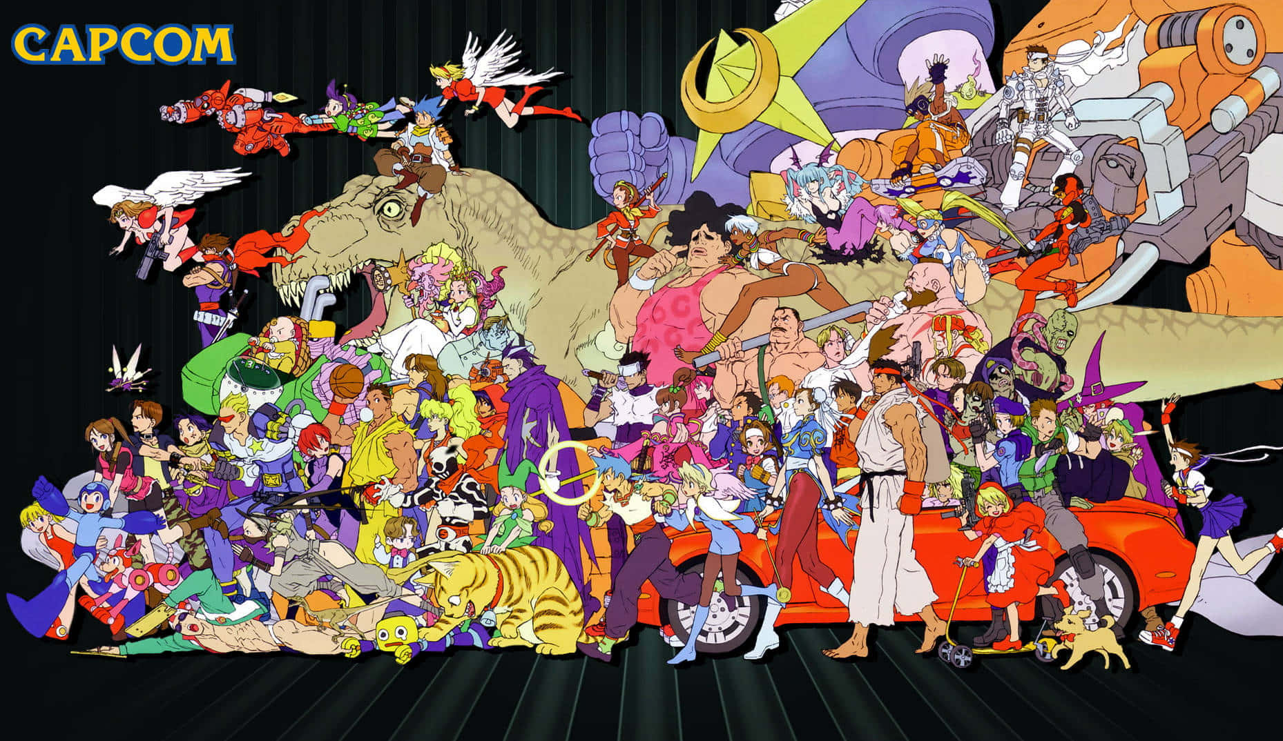 Epic Battle Of Marvel Vs Capcom Characters Wallpaper