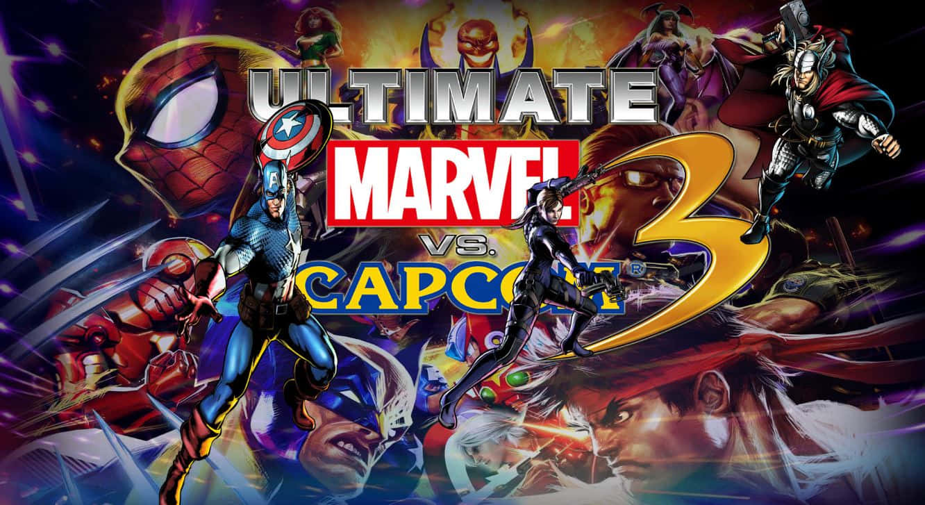 Epic Battle Of Marvel Vs. Capcom Characters Wallpaper