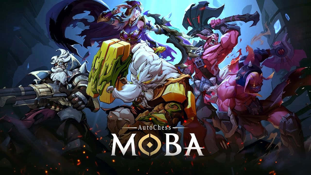 Epic Battle Scene From A Moba Game Wallpaper