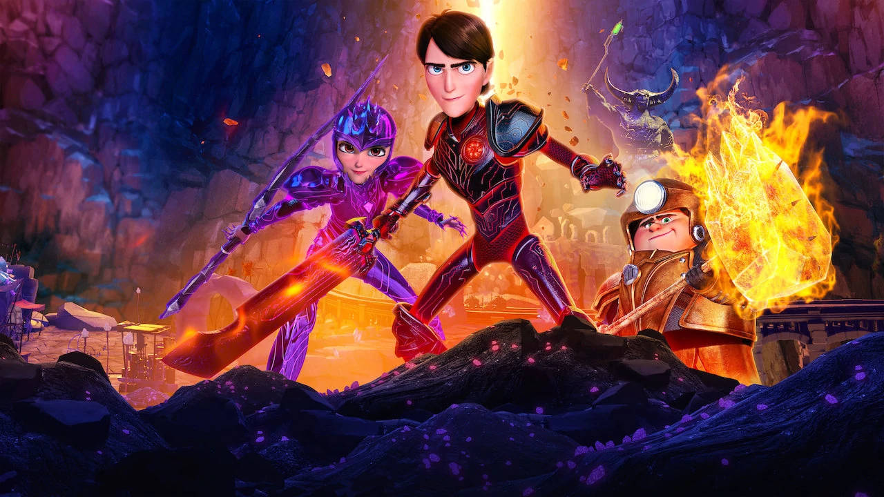 Epic Battle Scene From Trollhunters: Tales Of Arcadia Wallpaper