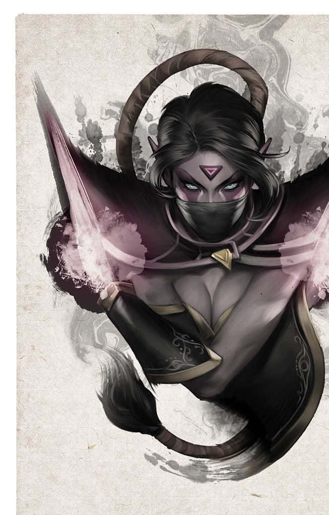 Epic Battle Stance Of Templar Assassin In Dota 2 Wallpaper