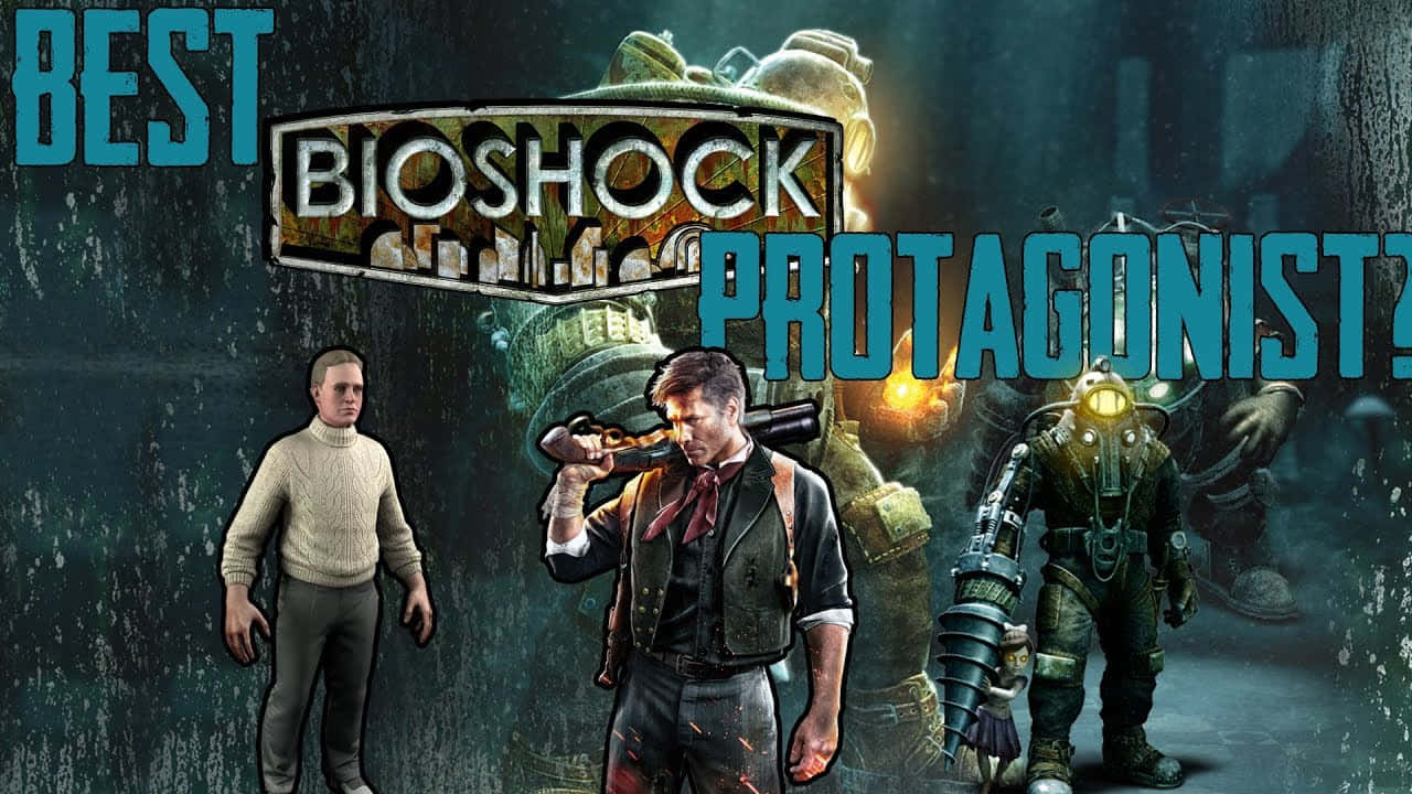 Epic Bioshock Characters In Action Wallpaper