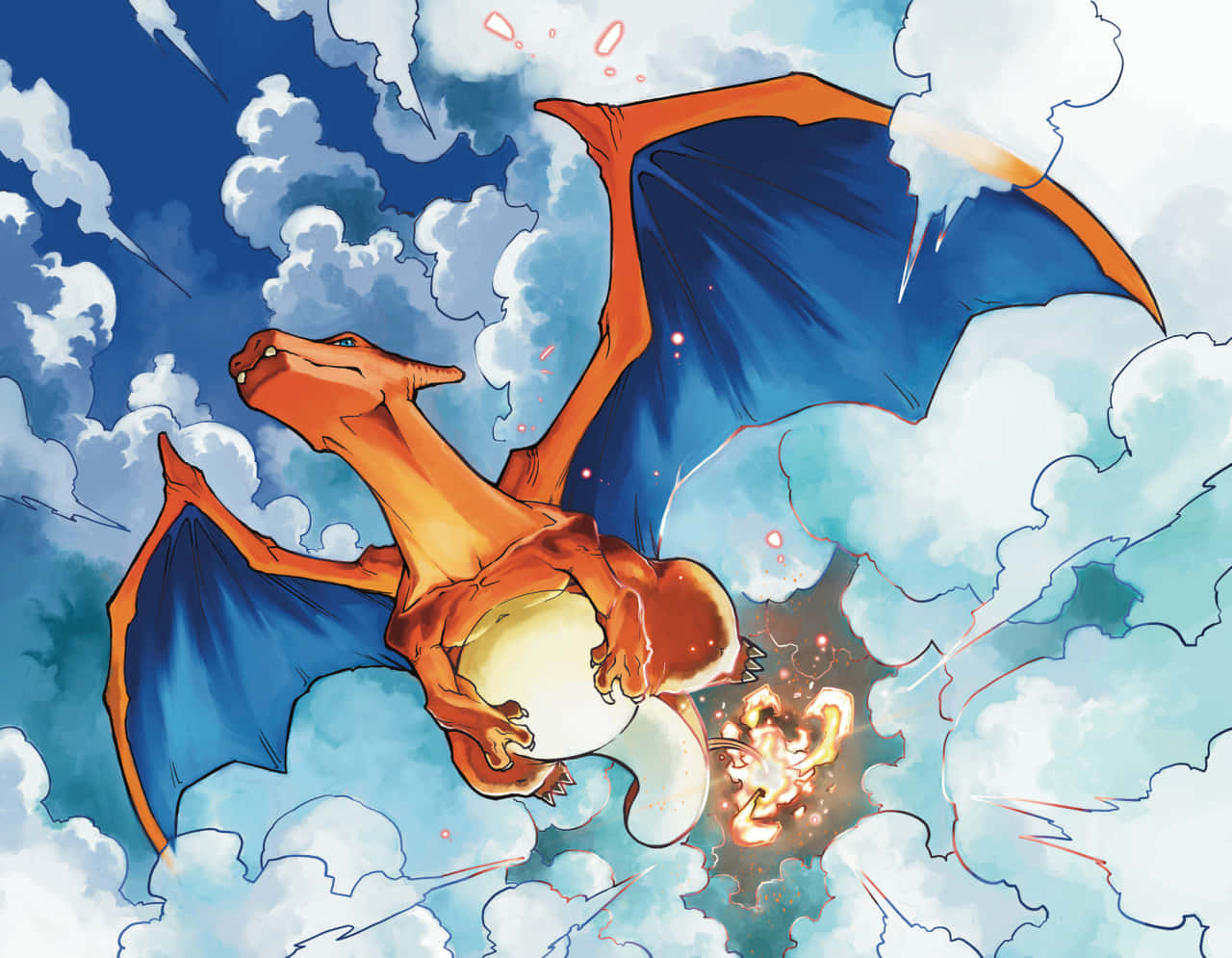 Epic Charizard - A Legendary Fire Type Monster Wallpaper