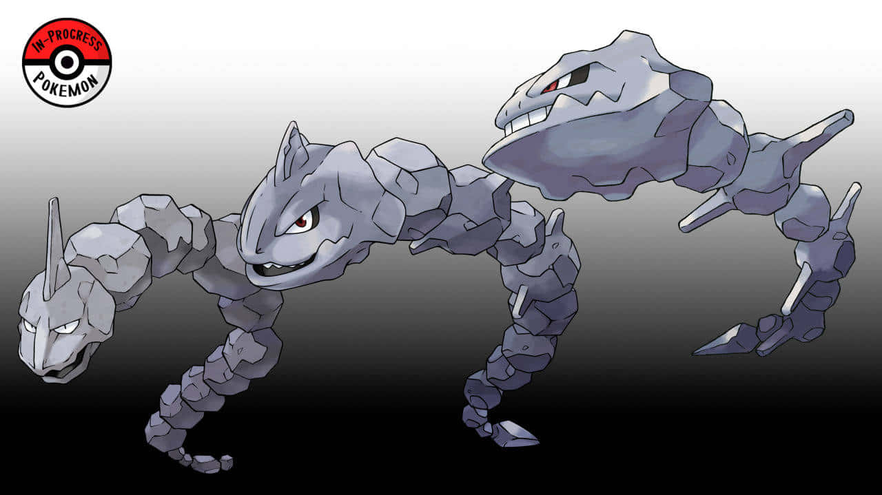 Epic Evolution - From Onix To Steelix In Action Wallpaper