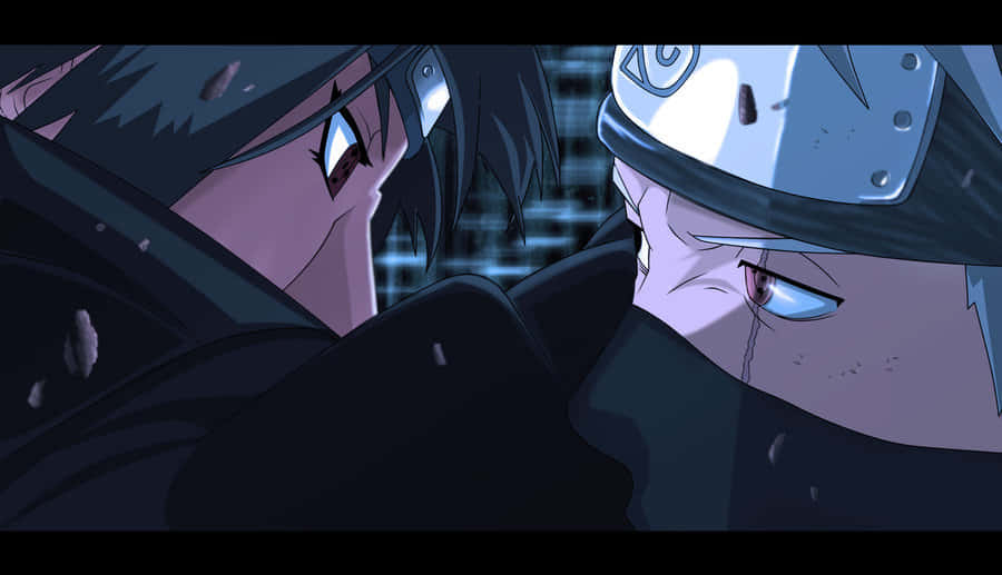 Epic Face-off: Kakashi Vs. Itachi Wallpaper