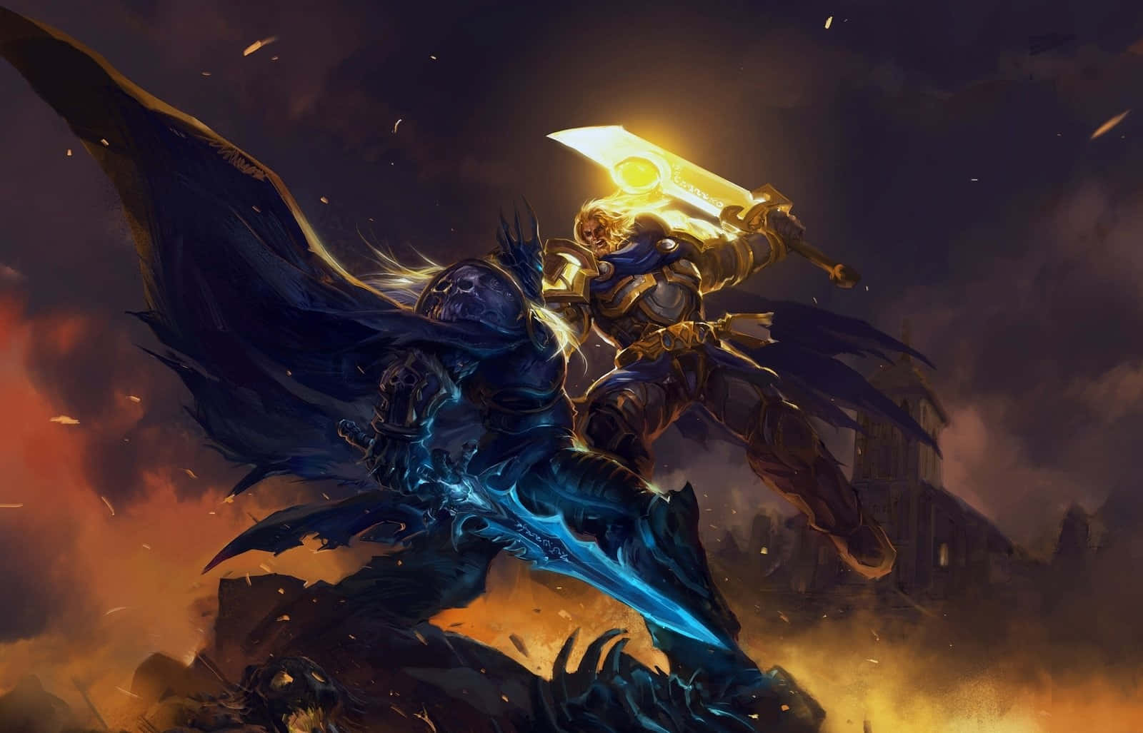 Epic Fantasy Knight Battle Artwork Wallpaper