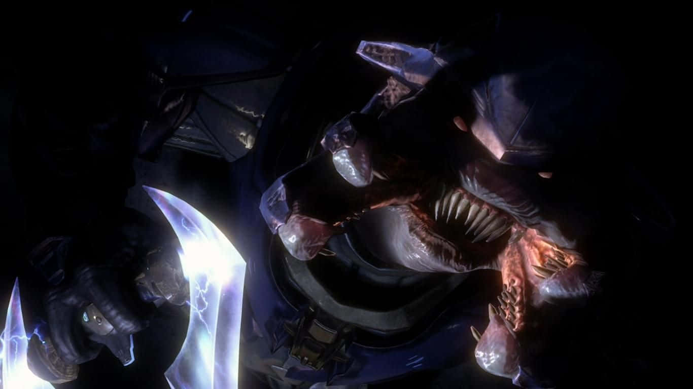 Epic Halo Covenant Battle Scene Wallpaper