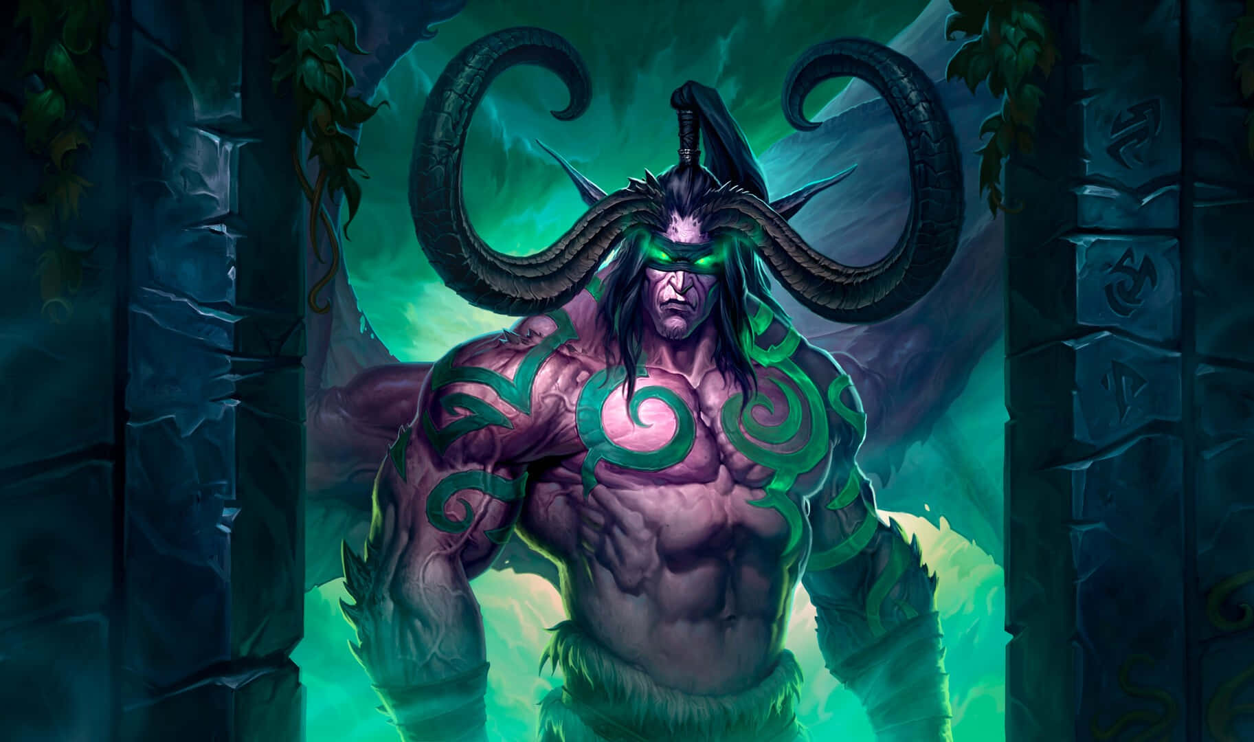 Epic Image Of Illidan Stormrage Unleashing His Power Wallpaper