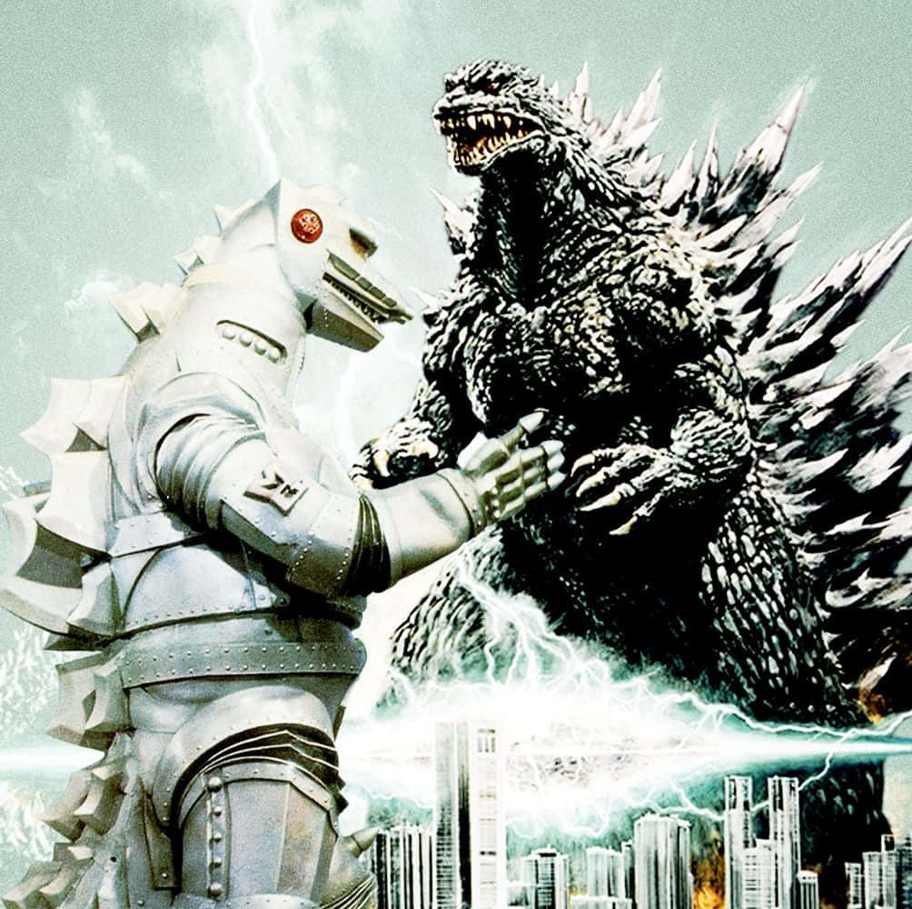 Epic Showdown Between Godzilla And Mechagodzilla Wallpaper