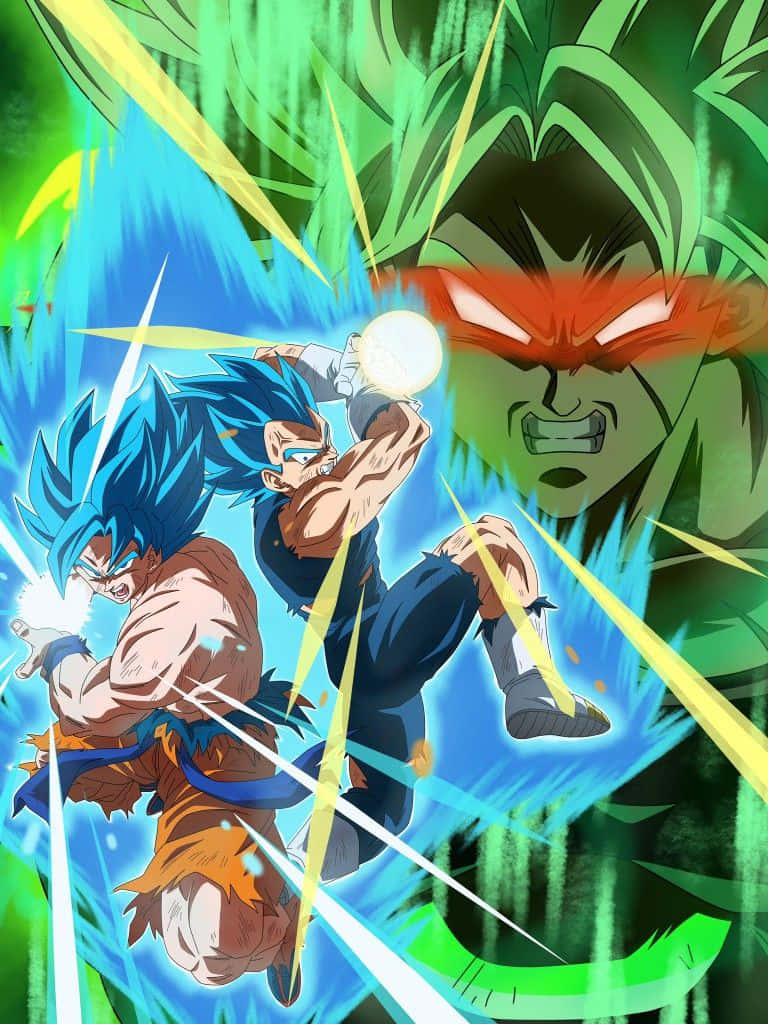 Epic Showdown Between Vegeta And Broly Wallpaper