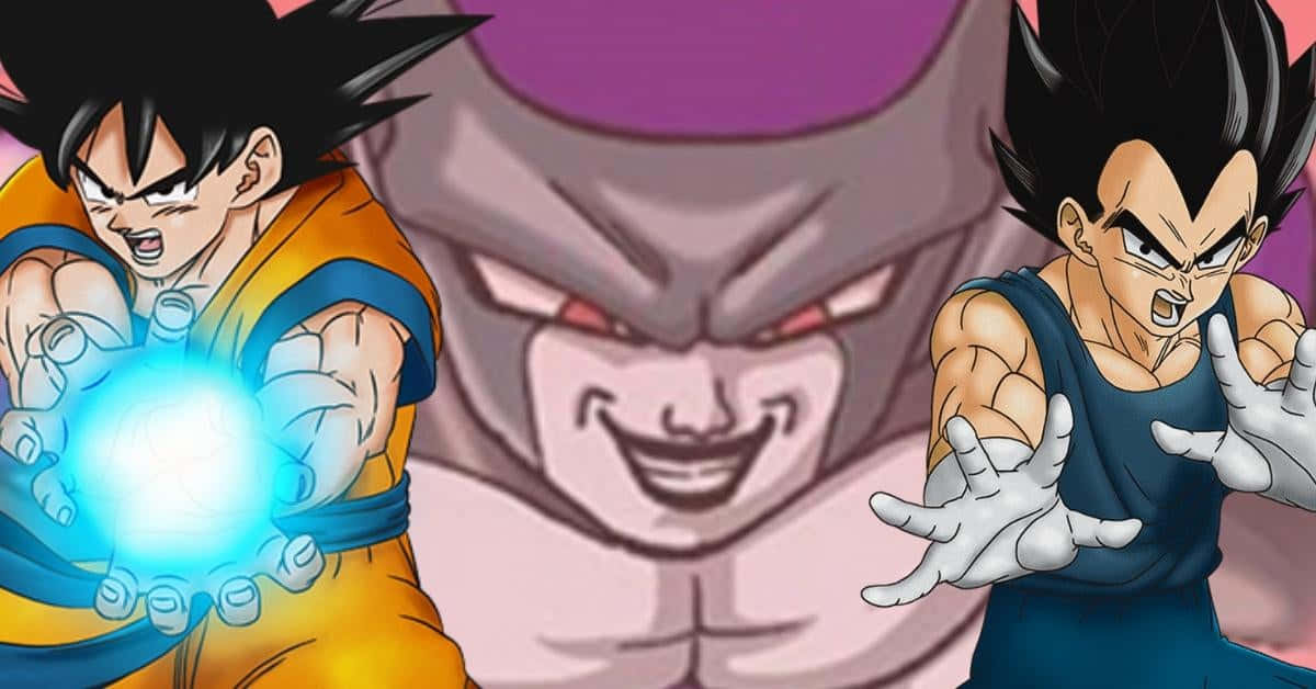 Epic Showdown Between Vegeta And Frieza In Dragon Ball Z Wallpaper