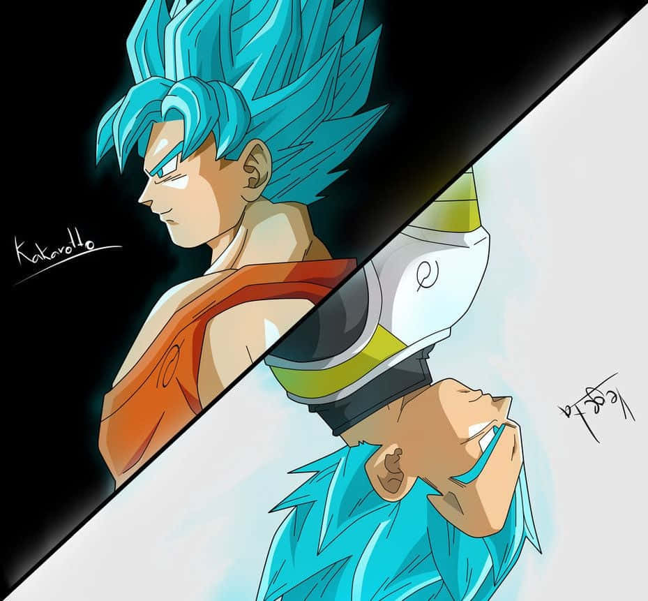 Epic Showdown Between Vegeta And Goku Wallpaper