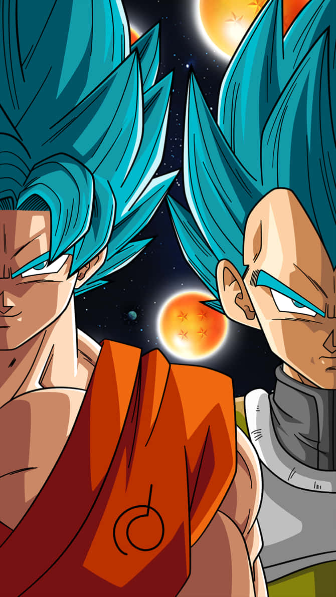 Epic Showdown! Goku And Vegeta On The Iphone Wallpaper