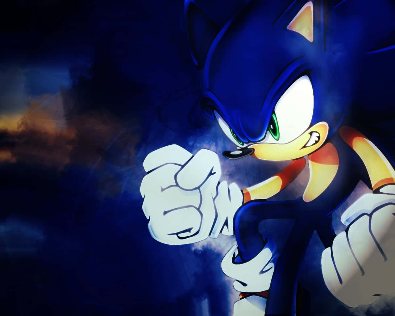 Epic Sonic Fan Art: High-quality Digital Painting Wallpaper