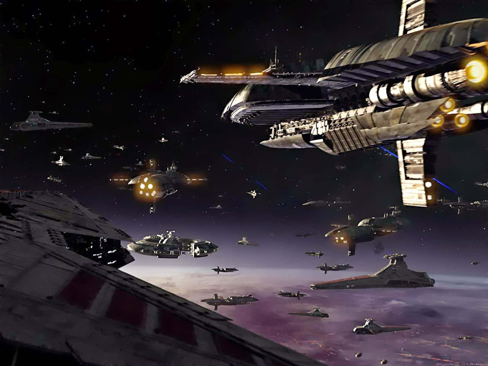 Epic_ Space_ Battle_ Scene Wallpaper