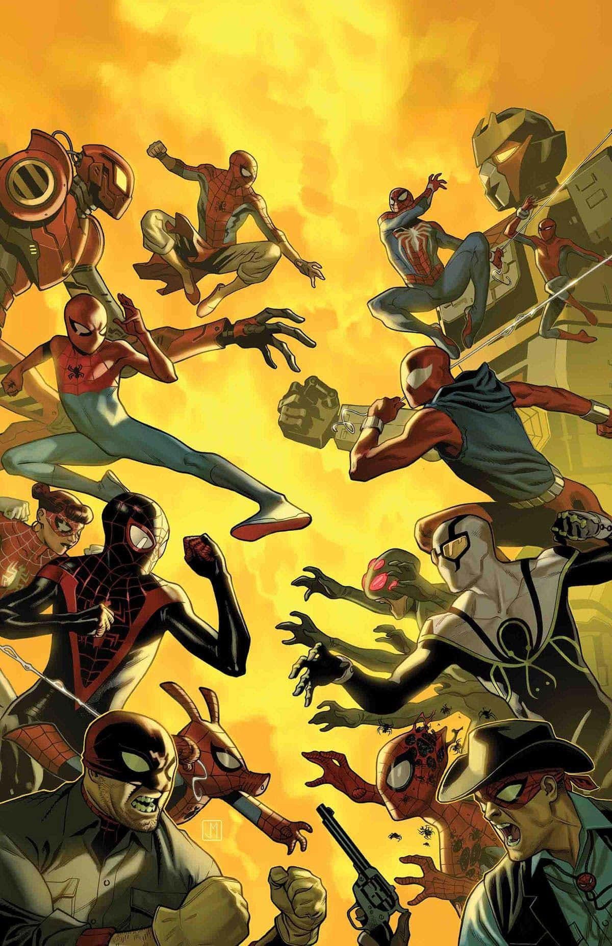 Epic Spider-geddon Showdown Wallpaper