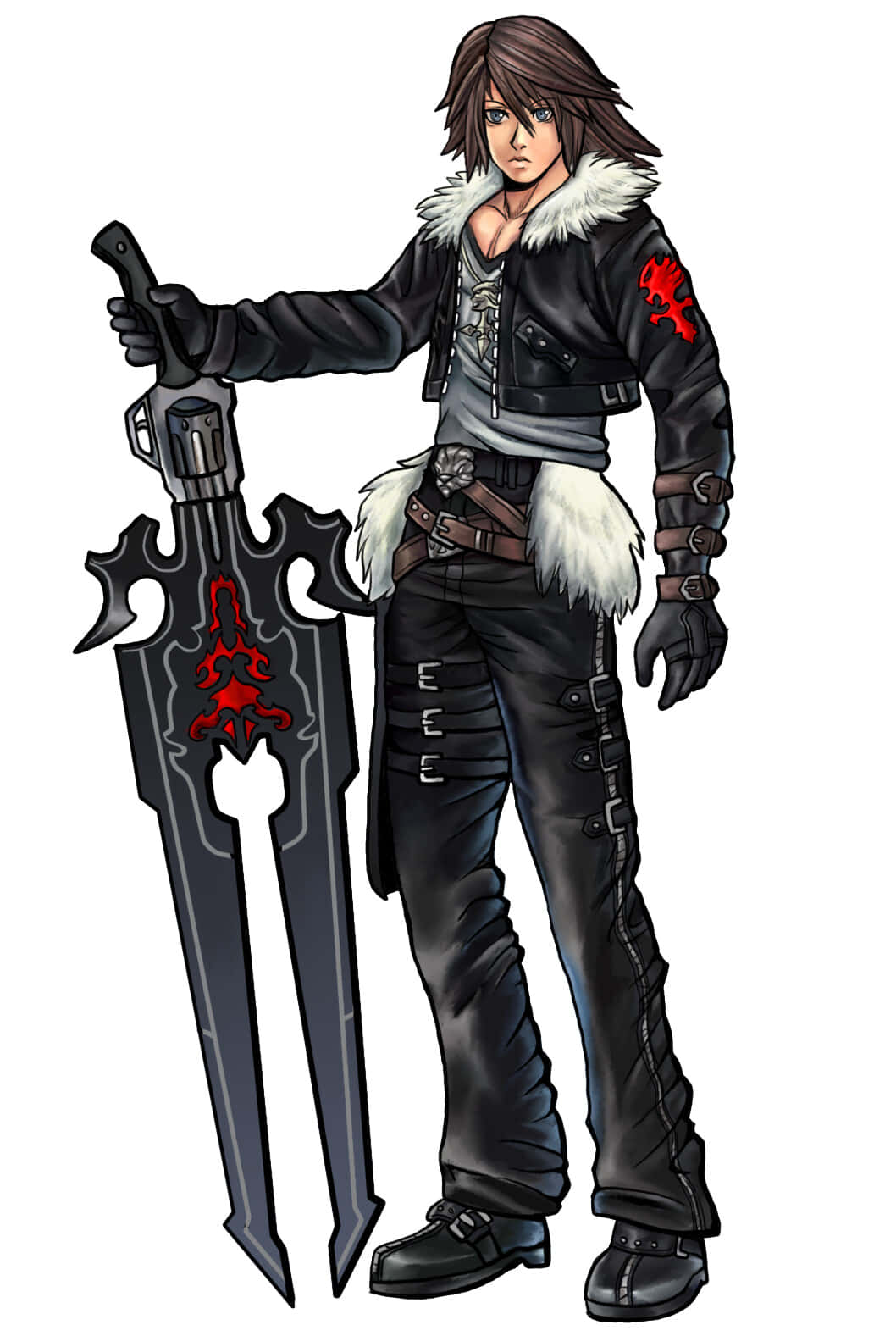 Epic Squall Leonhart In Action Wallpaper