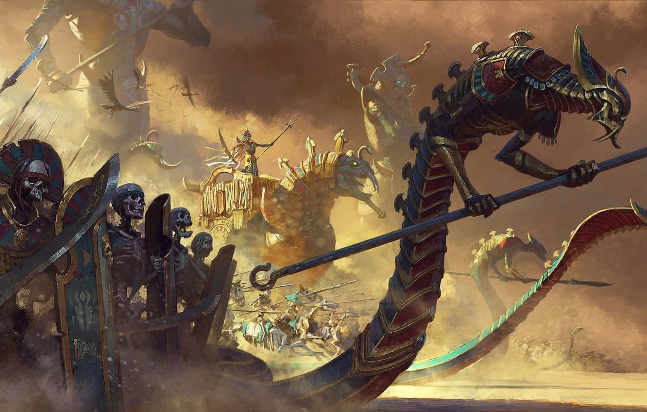 Epic War Scenes In Strategy Games Wallpaper