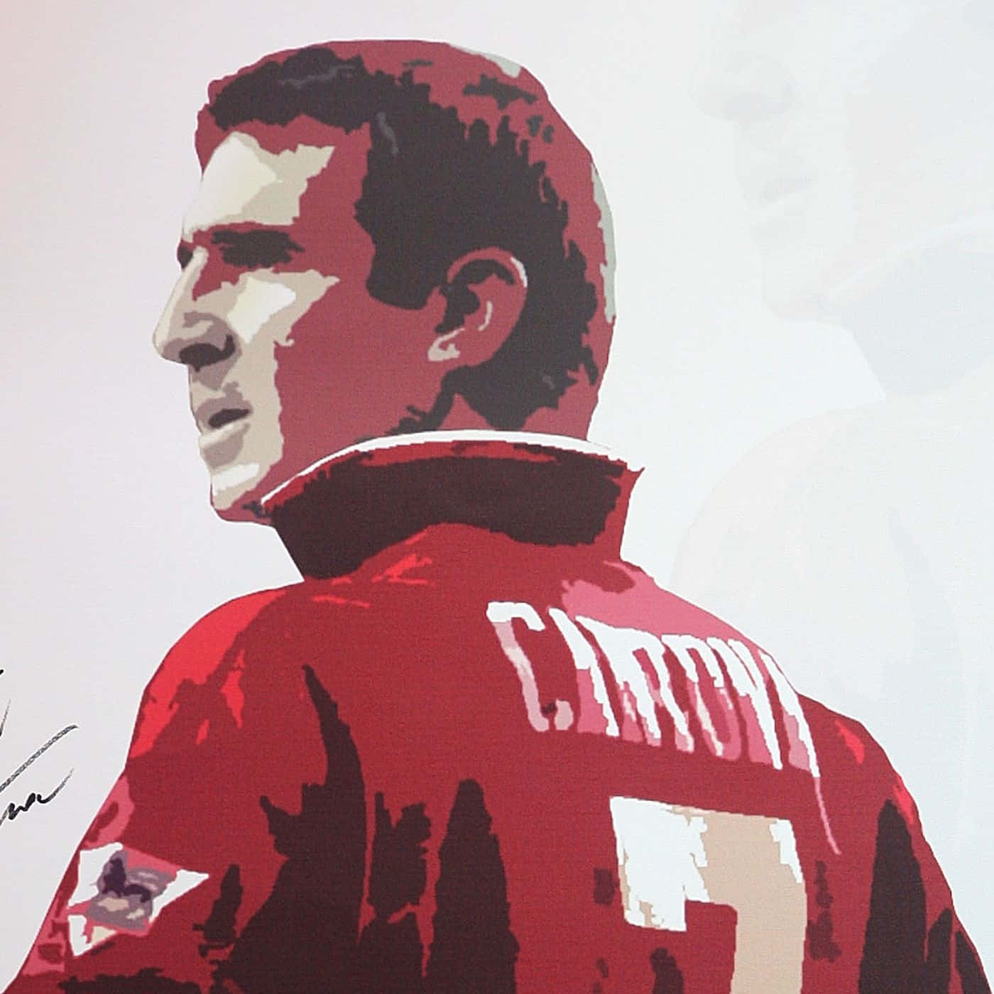 Eric Cantona Filtered Wallpaper