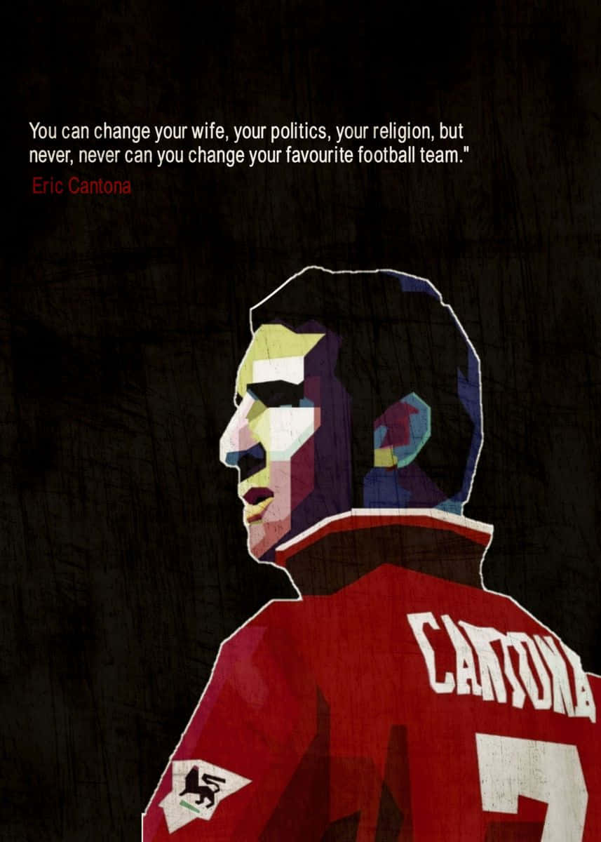 Eric Cantona With Quote Wallpaper