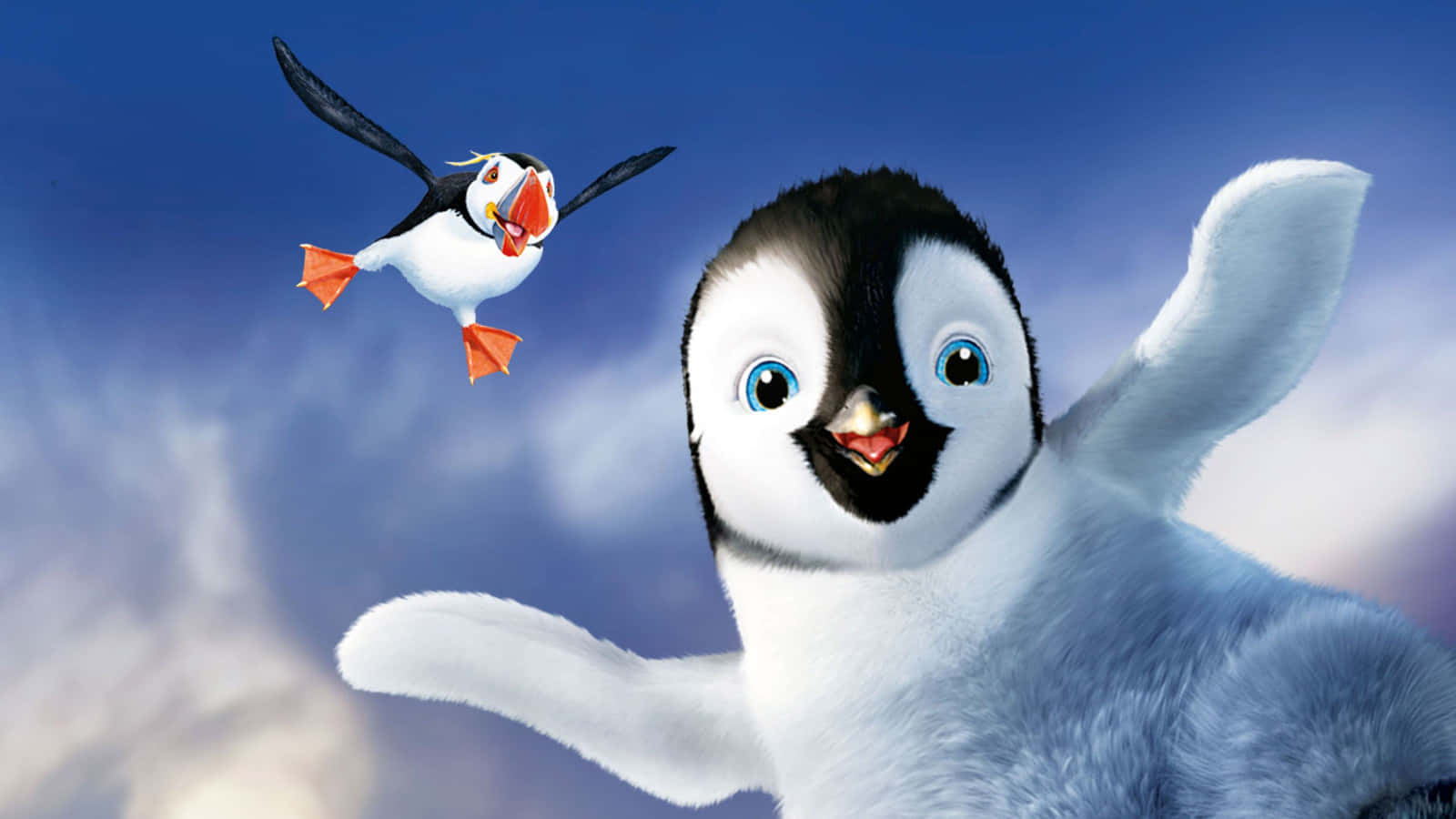 Erik Gliding On Ice In Happy Feet Two Wallpaper