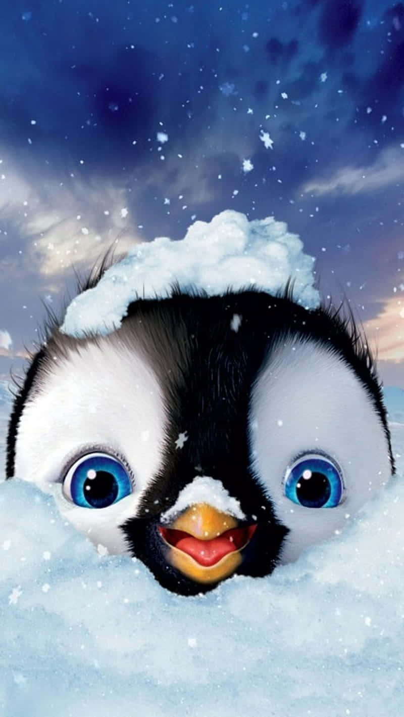 Erik In Snow Happy Feet Two Wallpaper