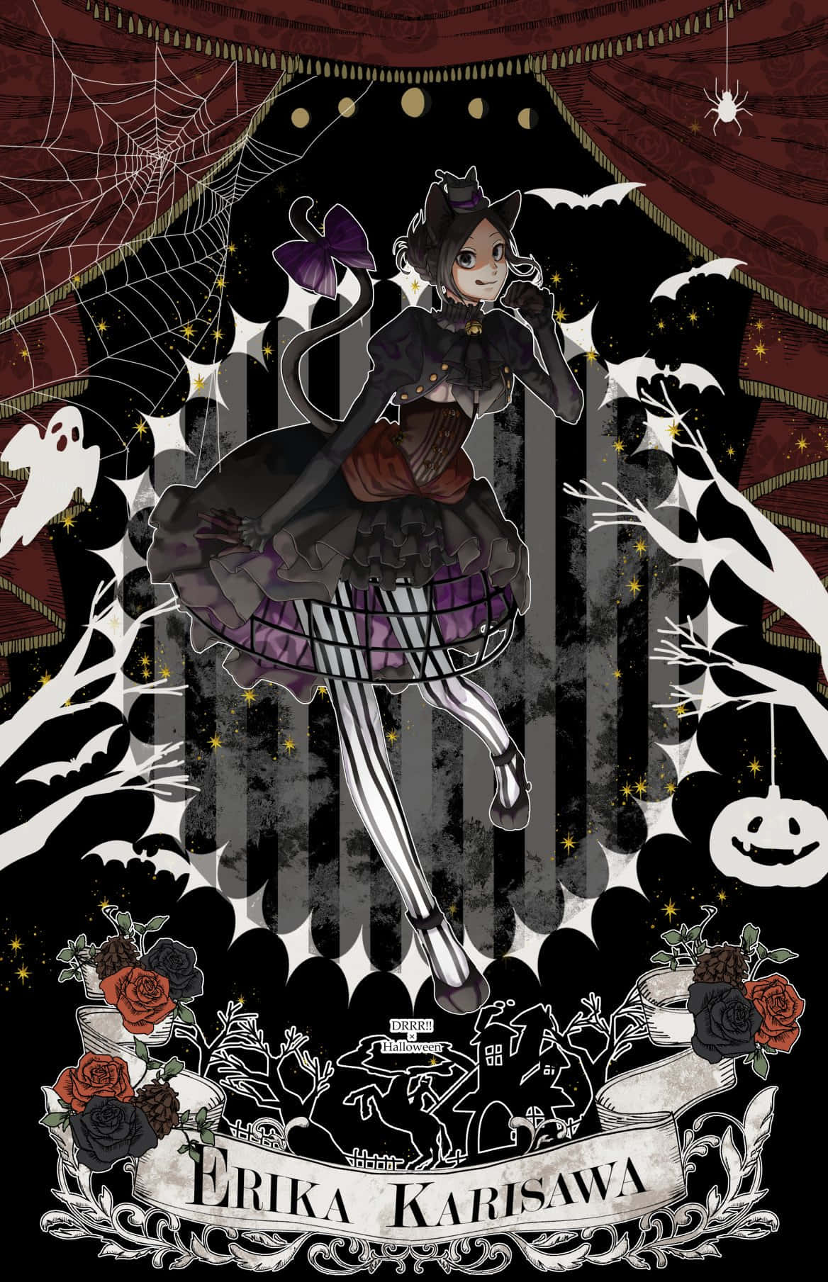 Erika Karisawa Gothic Halloween Art Wallpaper