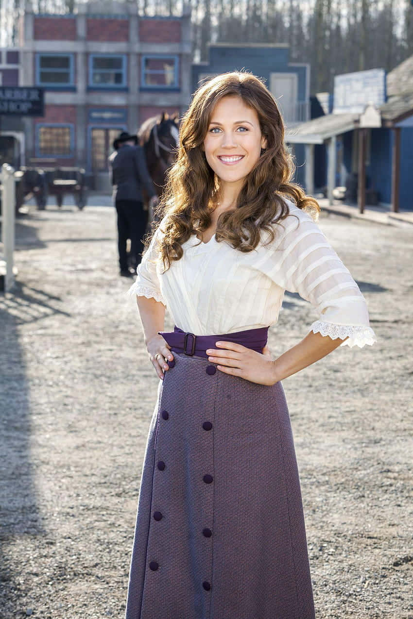 Erin Krakow Historical Costume Portrait Wallpaper