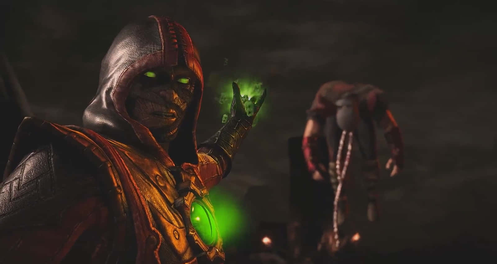 Ermac Displaying His Powerful Telekinesis In Mortal Kombat Wallpaper