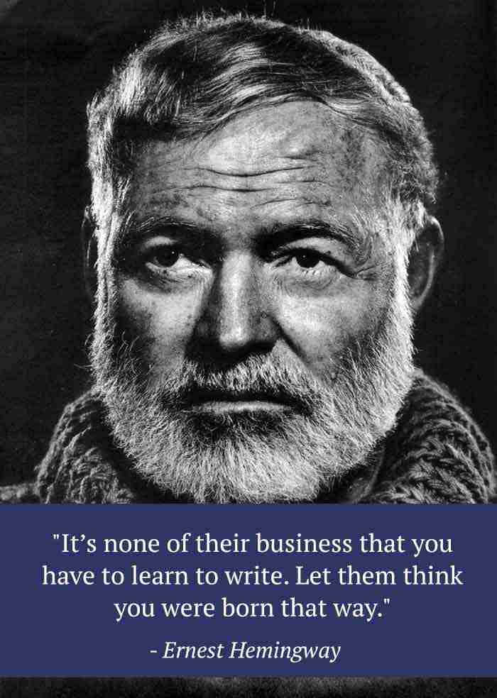 Ernest Hemingway Writing Quote Wallpaper