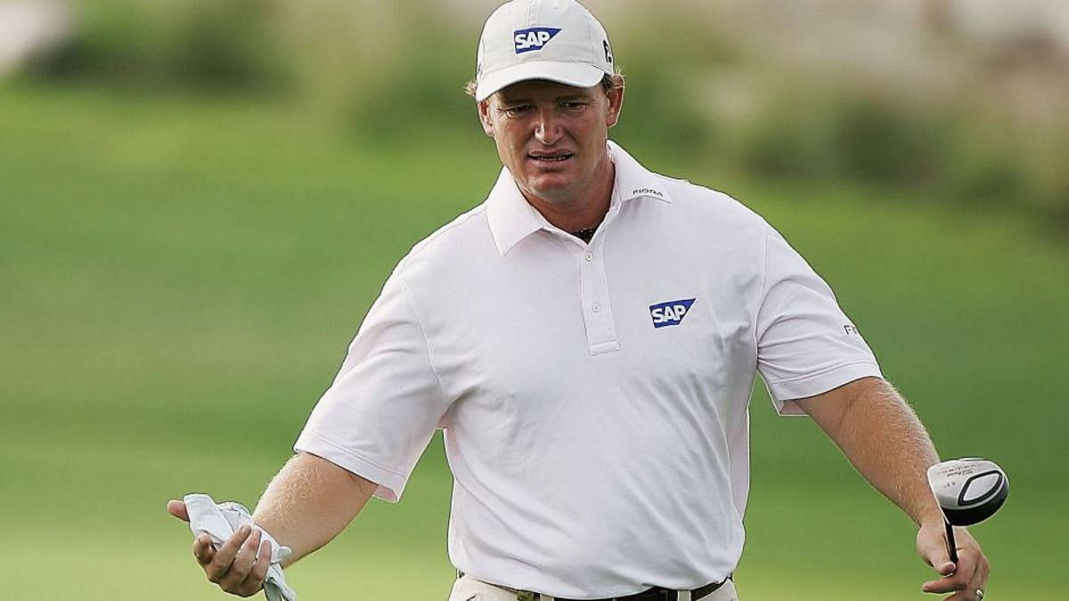 Ernie Els With A Golf Club Wallpaper