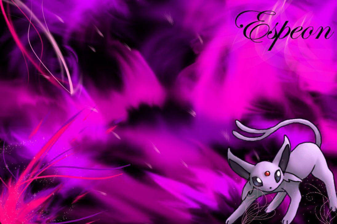 Espeon Neon Glow Wallpaper