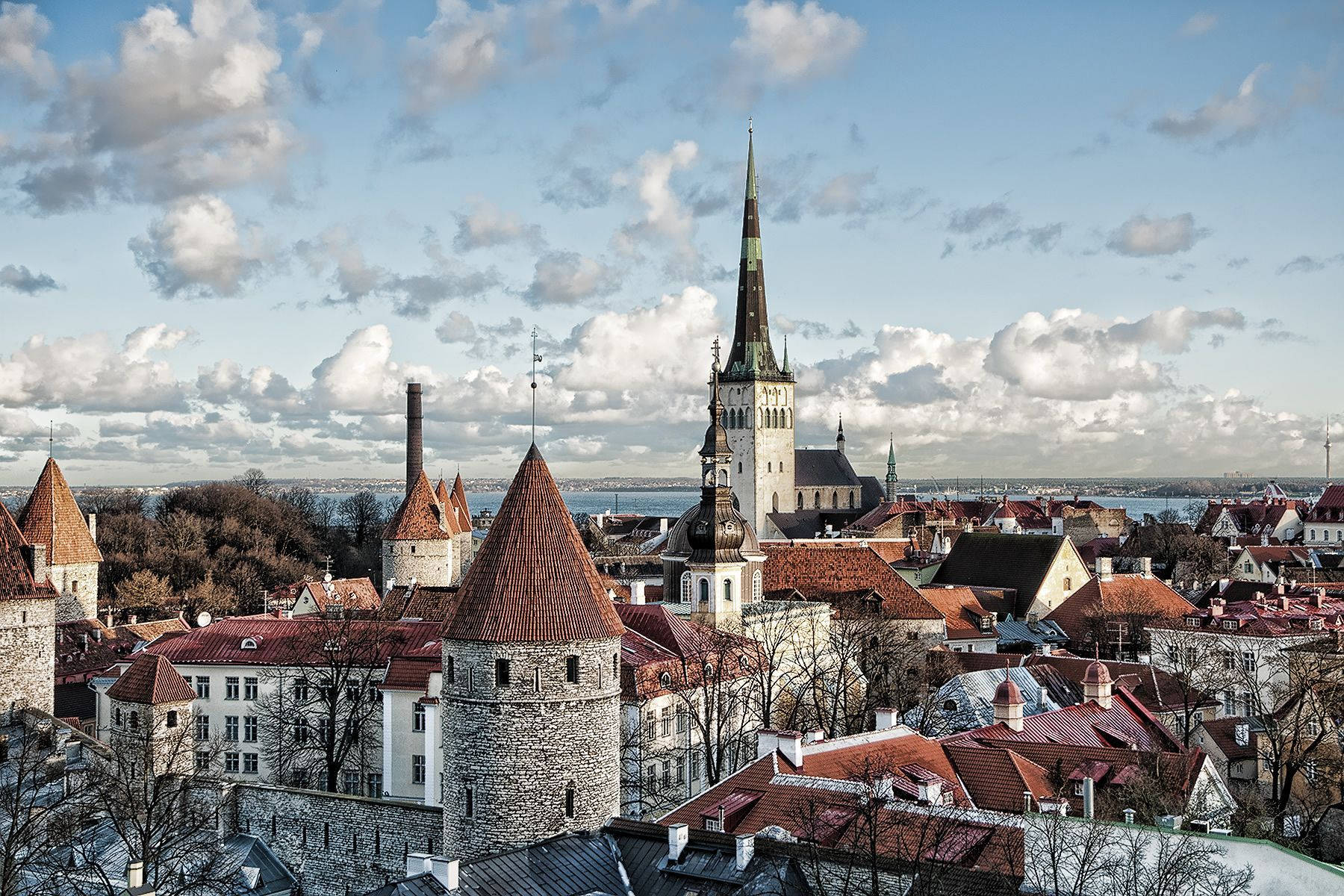 Estonia Old Medieval City Wallpaper