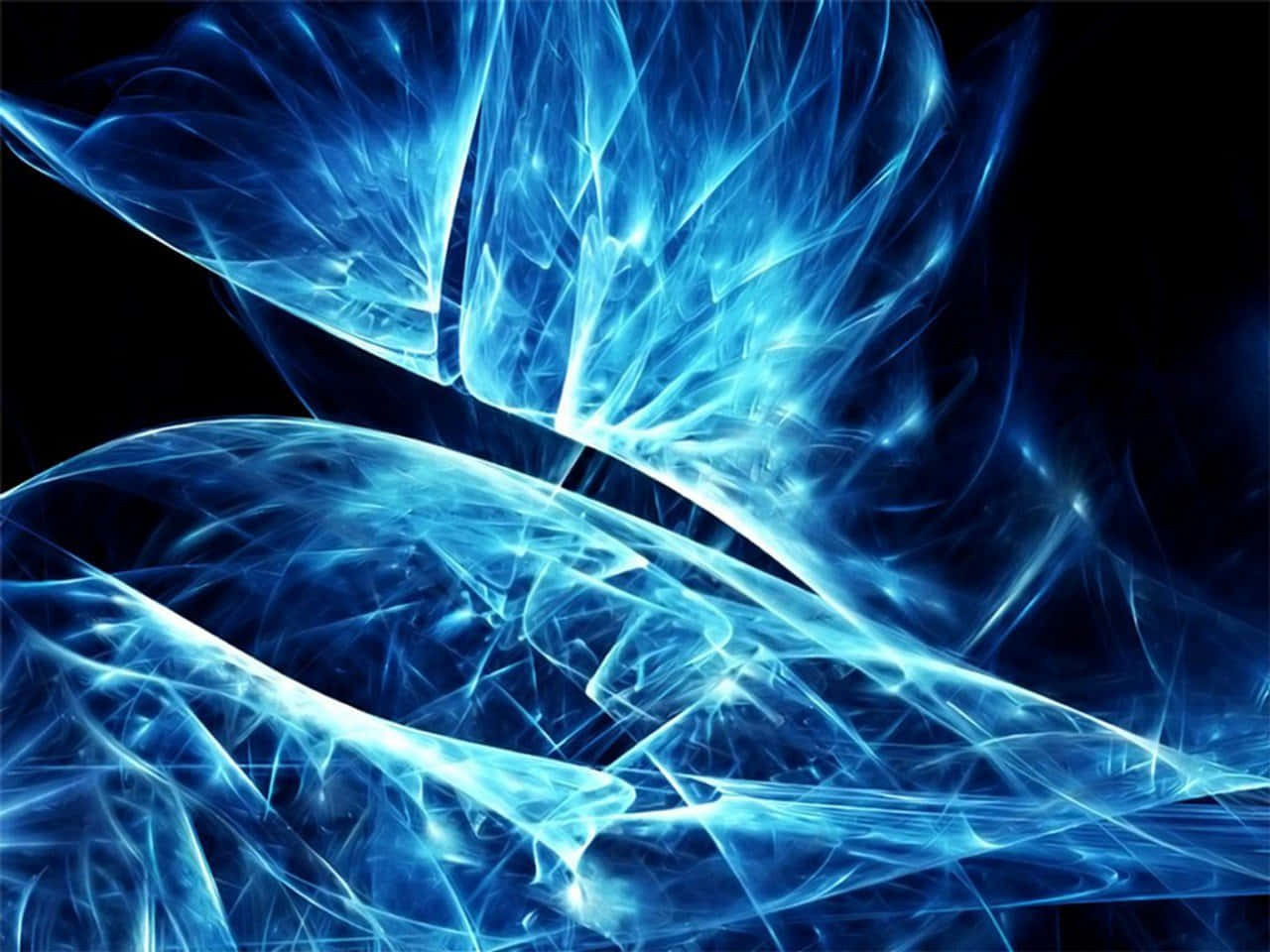 Ethereal_ Blue_ Fractal_ Motion Wallpaper