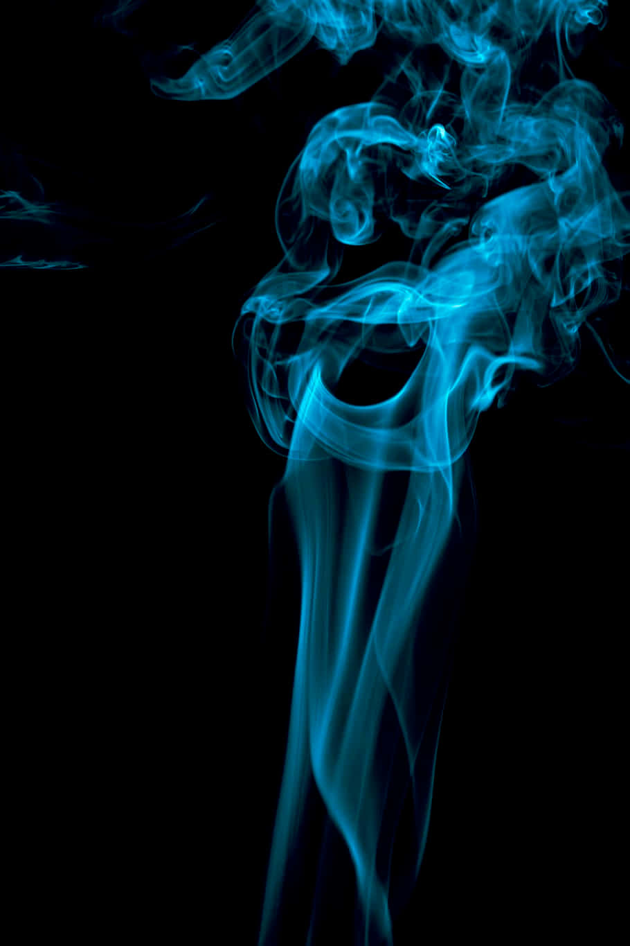 Ethereal_ Blue_ Smoke_ Art Wallpaper