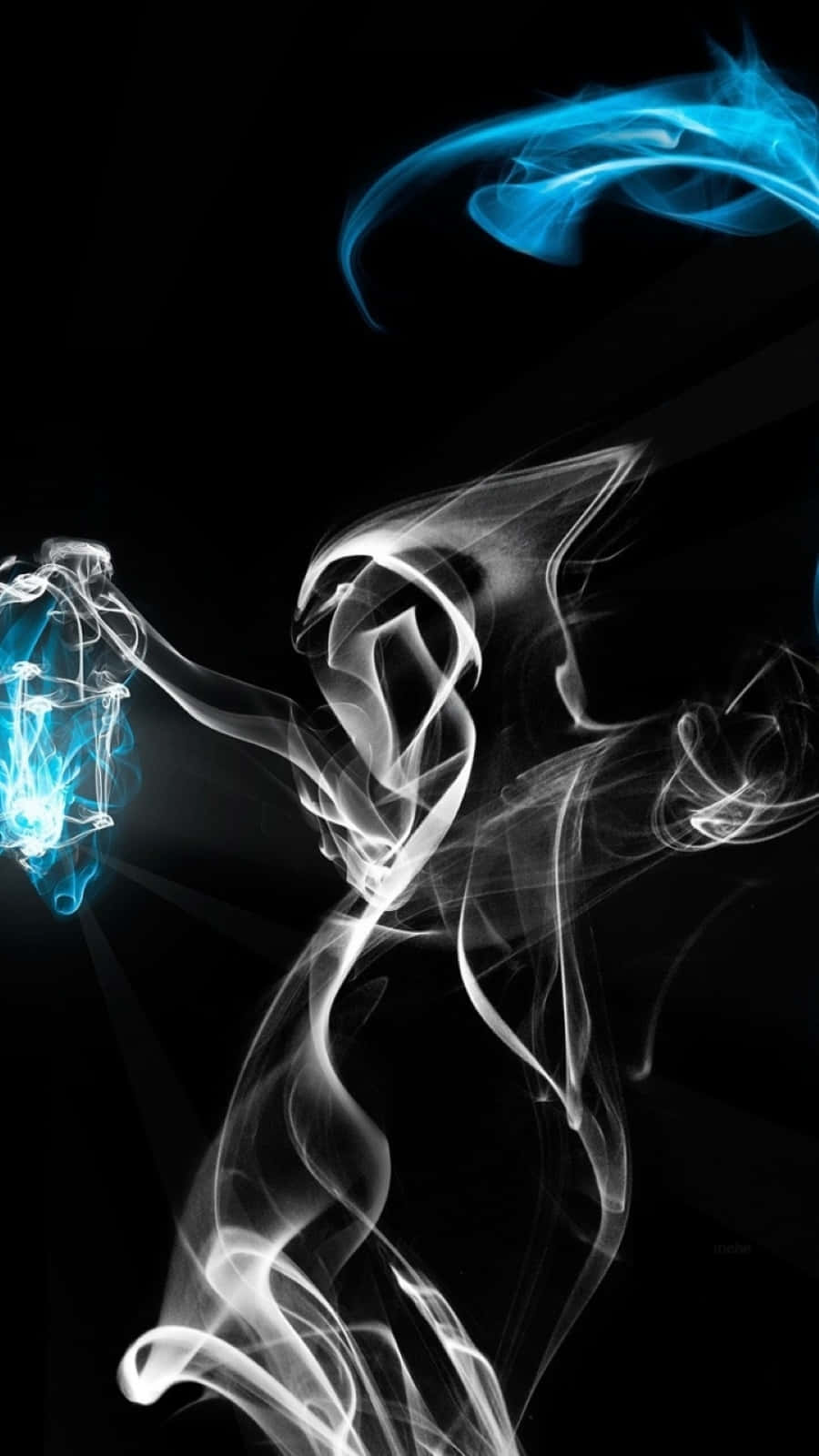 Ethereal Smoke Arton Black Background Wallpaper