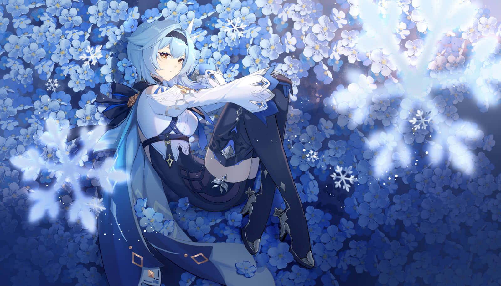 Eula Amongst Blooming Flowers Wallpaper