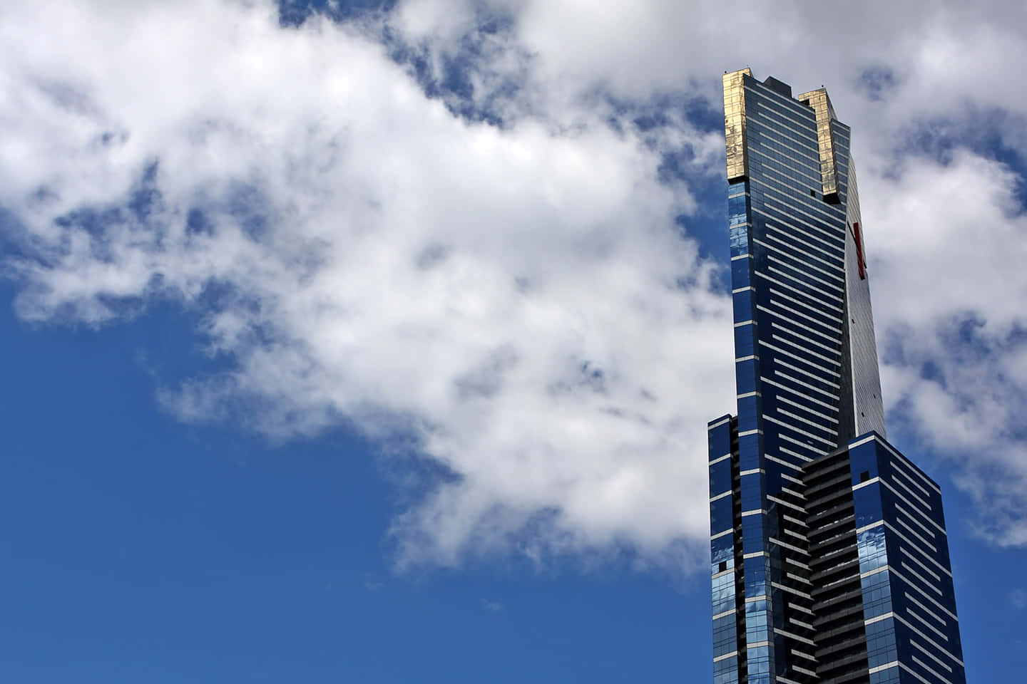 Eureka Tower Against Blue Sky Wallpaper