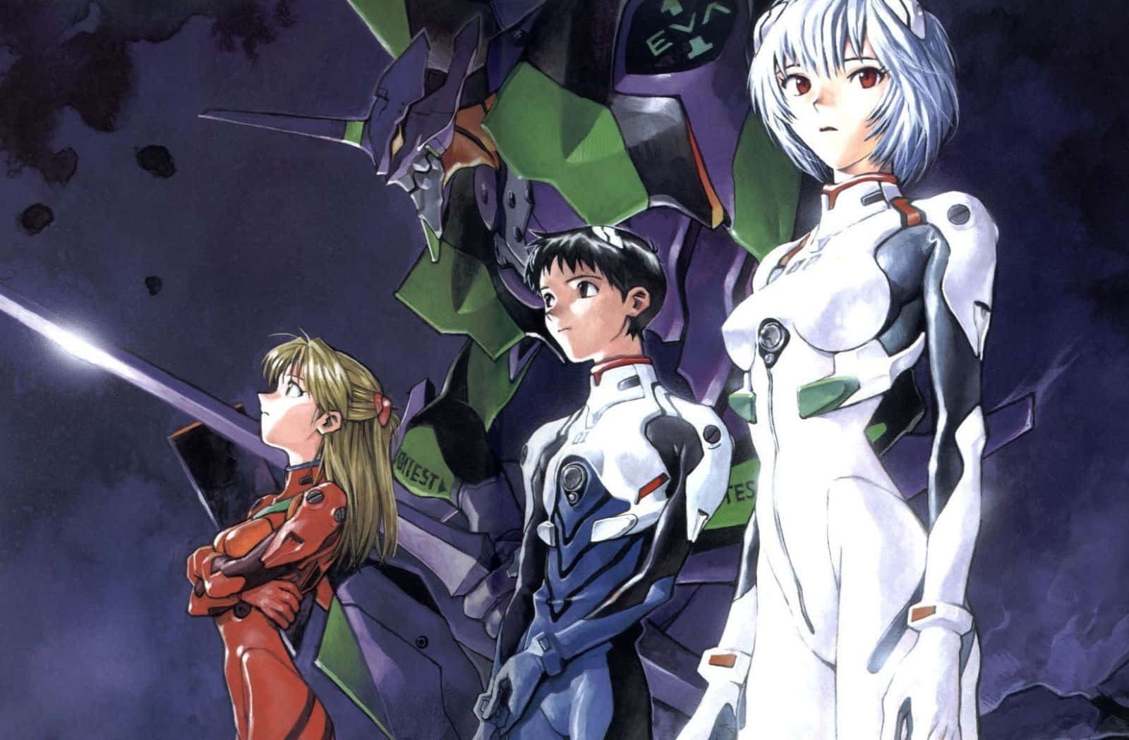 Evangelion 30 10 Characters In Combat Suits Wallpaper