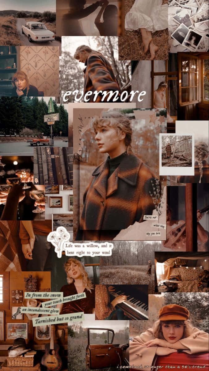 Evermore Aesthetic Collage Wallpaper