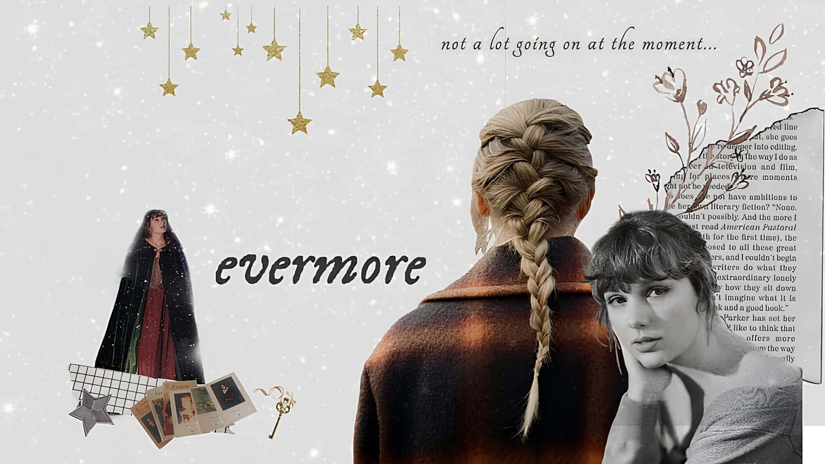 Evermore Collage Artwork Wallpaper