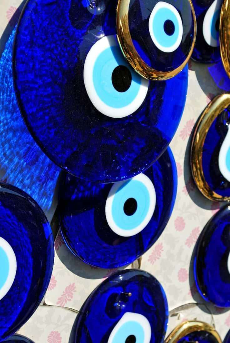 Evil Eye Wall Design Iphone Wallpaper