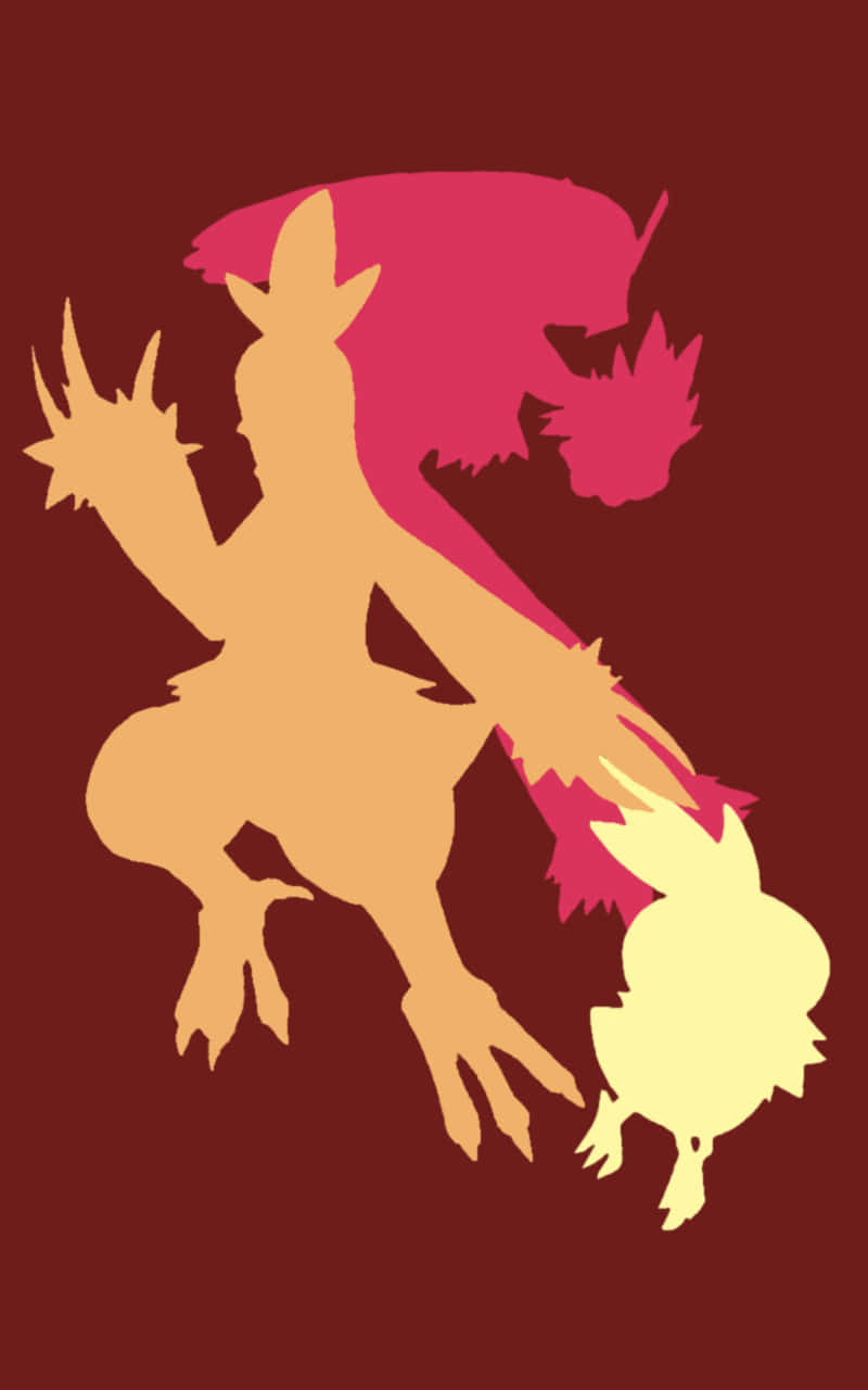 Evolution Stages Of Torchic; A Stunning Silhouette Artwork Wallpaper