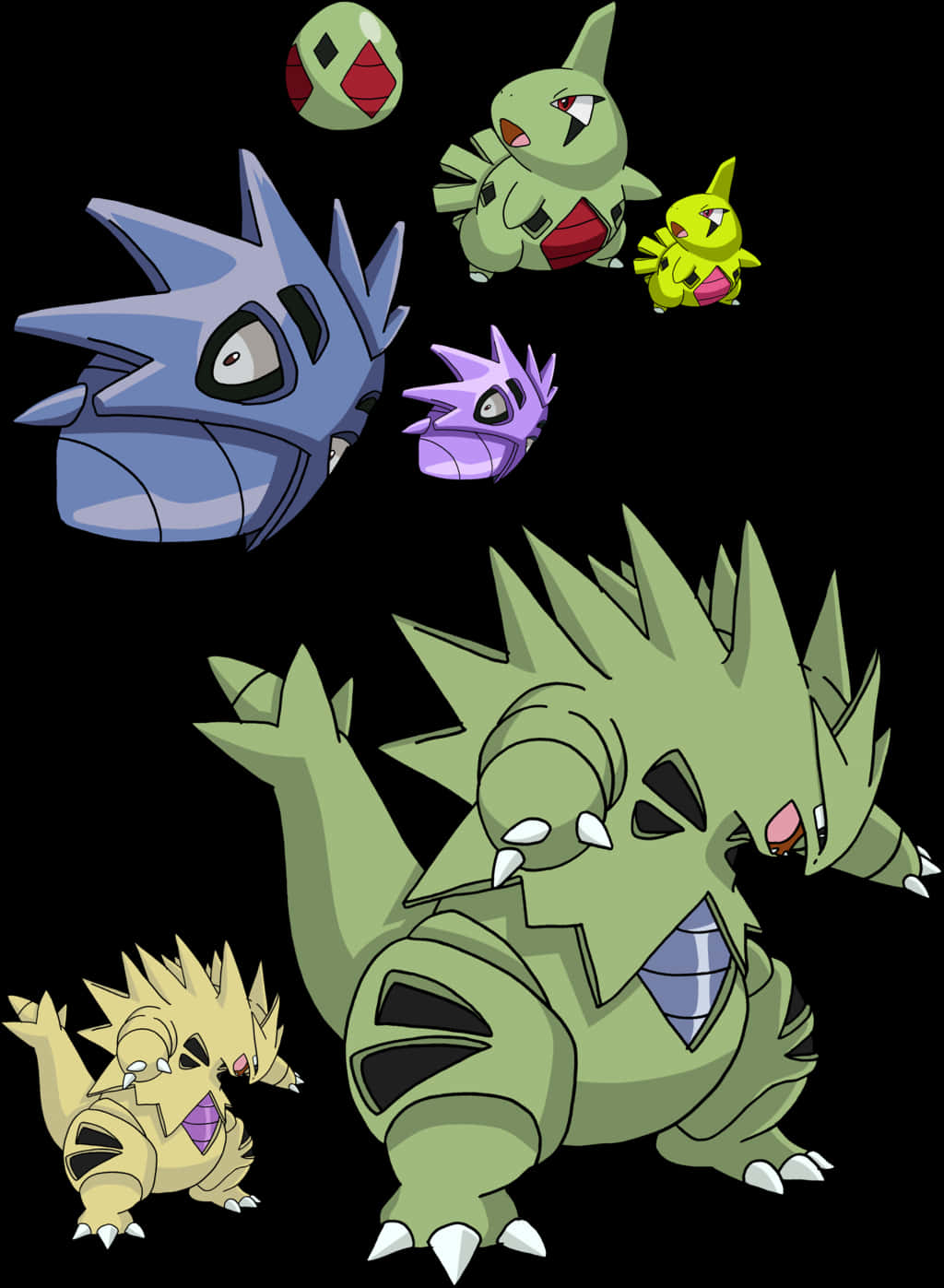 Evolutionof Larvitar Pokemon Wallpaper