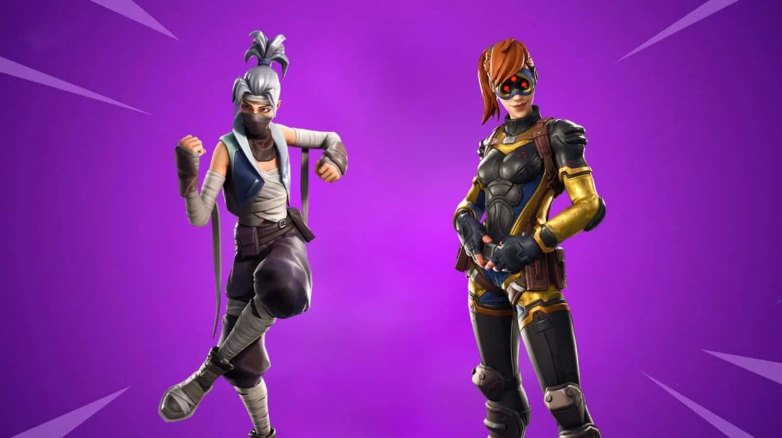 Exciting Fortnite Skins Battle Royale Action Wallpaper