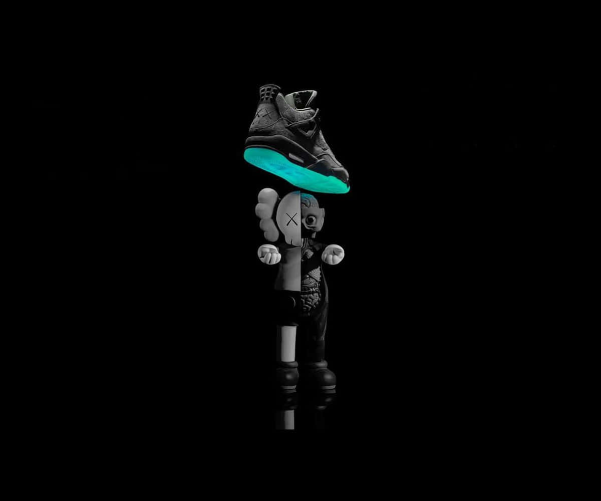 Exclusive Kaws X Air Jordan Collaboration Sneaker Design Wallpaper